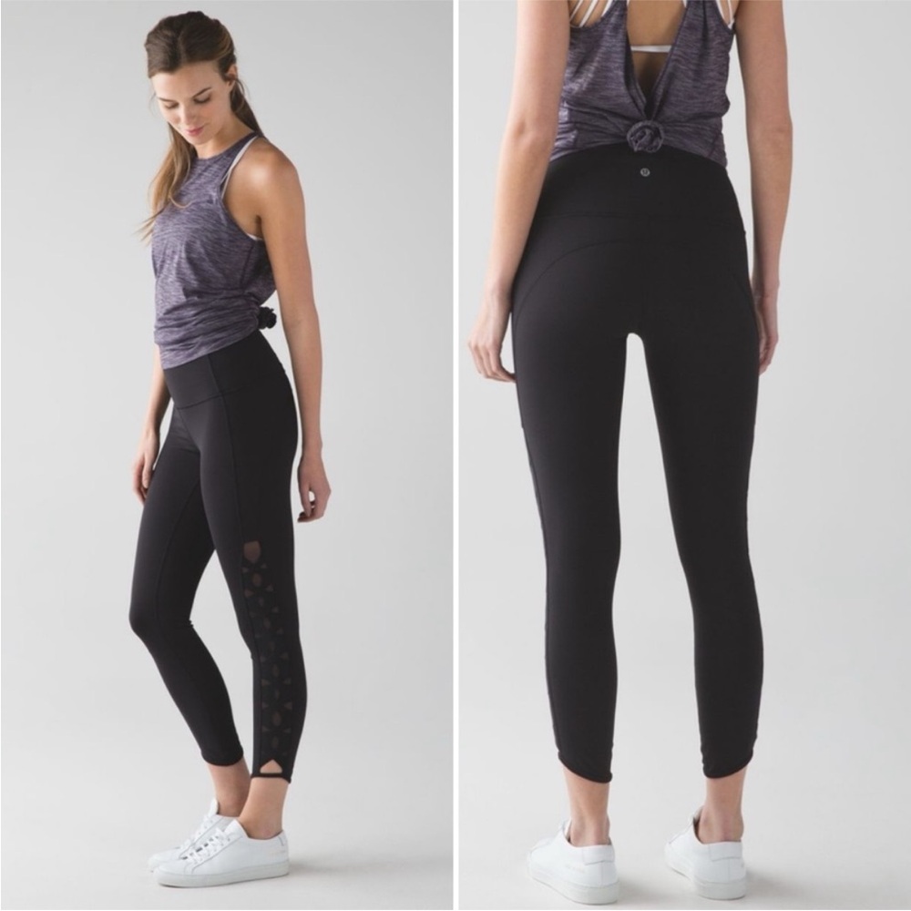 Lululemon Athletica Dark Gray High-Waisted Leggings